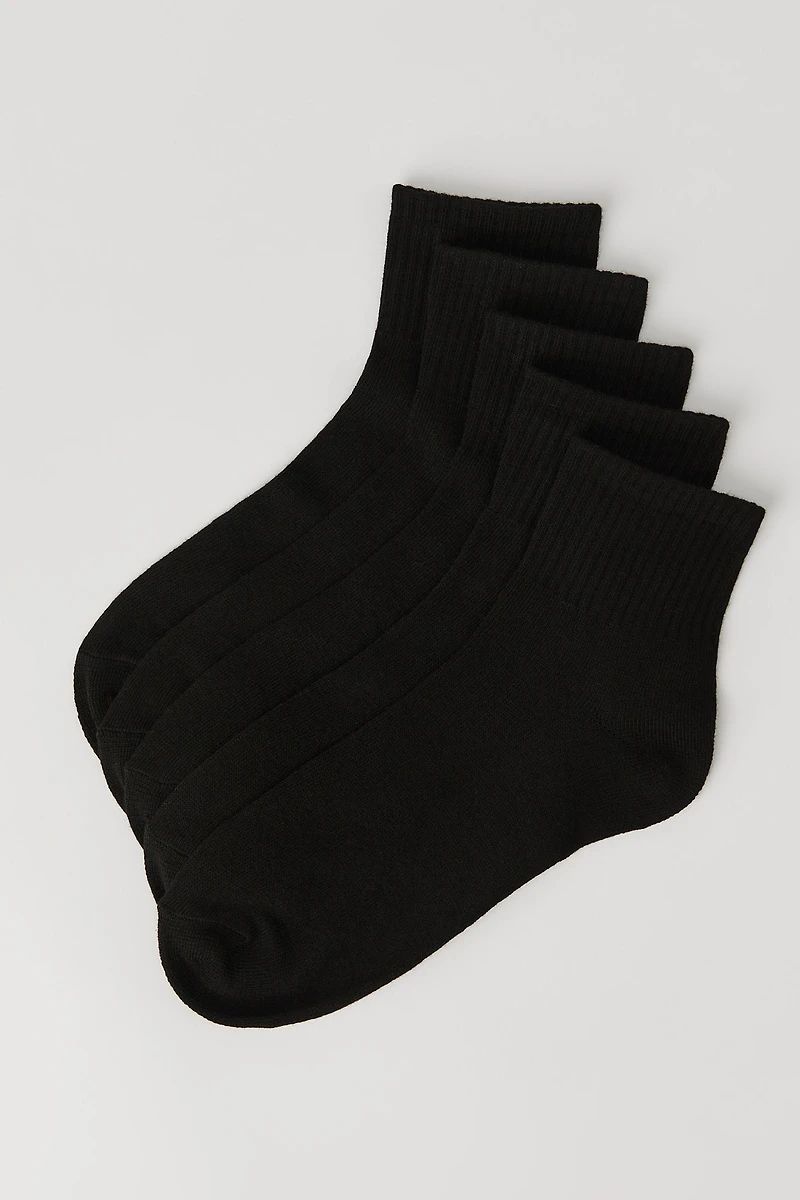 Solid Quarter Socks (5 Pack)