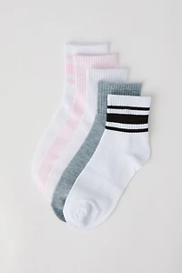 Chaussettes rayées et unies (5 paires)