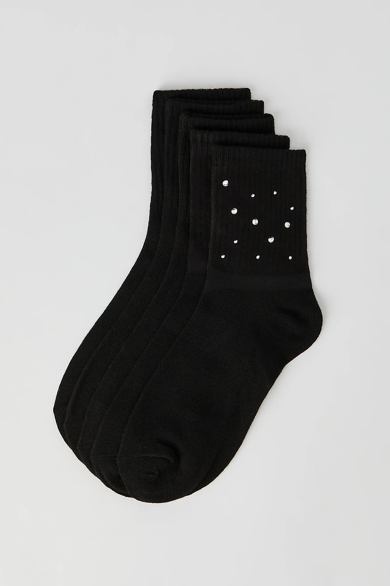 Rhinestone Socks (5 Pack)