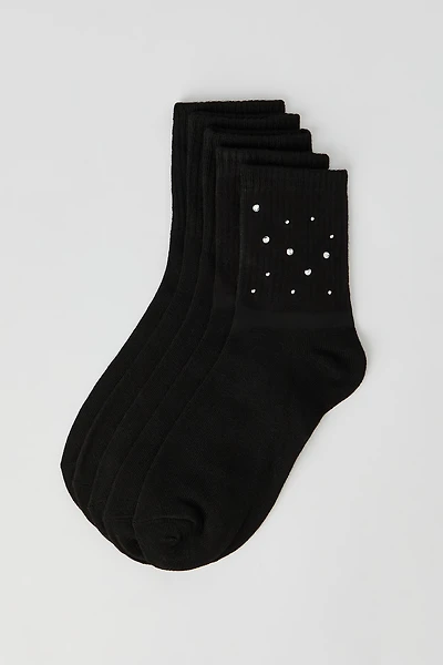 Rhinestone Socks (5 Pack)