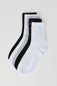 Rhinestone Socks (5 Pack)