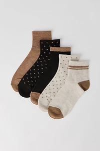 Chaussettes en lurex pour femmes (5 paires)