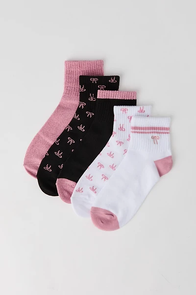 Lurex Quarter Socks (5 Pack)