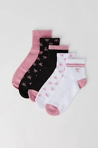 Lurex Quarter Socks (5 Pack)