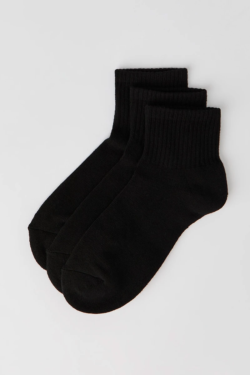 Cushion Quarter Socks (3 Pack)