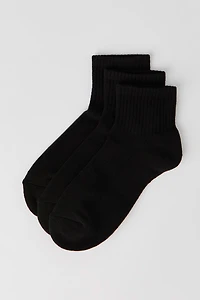 Cushion Quarter Socks (3 Pack)