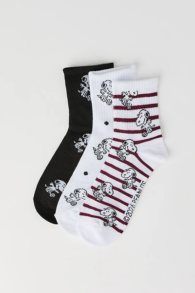 Peanuts Snoopy Quarter Socks (3 Pack)