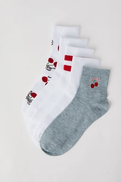 Cute Assorted Quarter Socks (5 Pack)