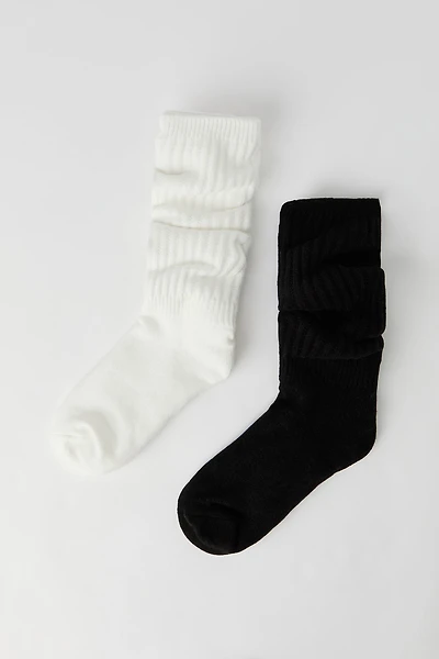 Slouchy Ribbed Socks (2 Pack)