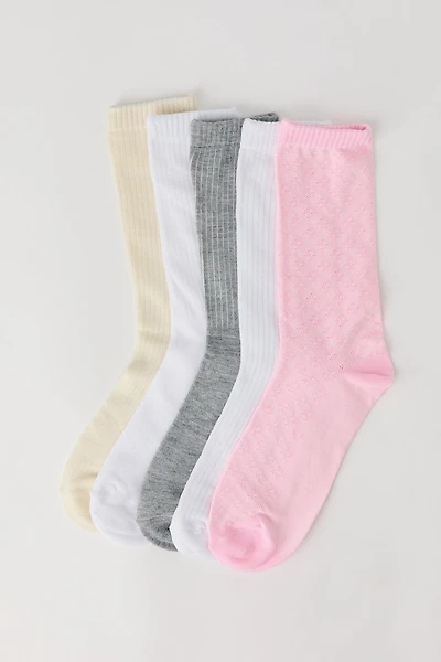 Socquettes côtelées assorties (paquet de 5)