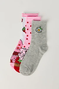 Chaussettes à imprimé Strawberry Shortcake (3 paires