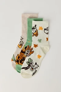 Mickey & Friends Quarter Socks (3 Pack)