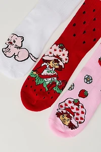 Strawberry Shortcake Quarter Socks (3 Pack