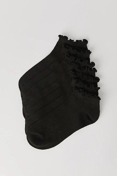Ruffle Trim Ankle Socks (7 Pack)