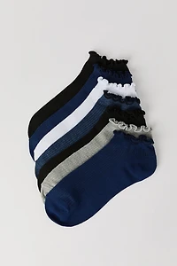 Chaussettes aux chevilles avec bordure volantée (paquet de 7)