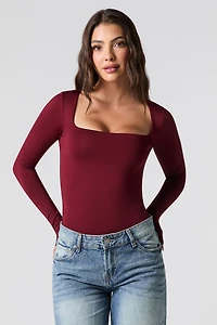 Contour Square Neck Long Sleeve Bodysuit