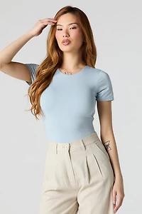 Contour Round Neck Short Sleeve Bodysuit