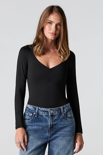 Contour Cinched Long Sleeve Bodysuit