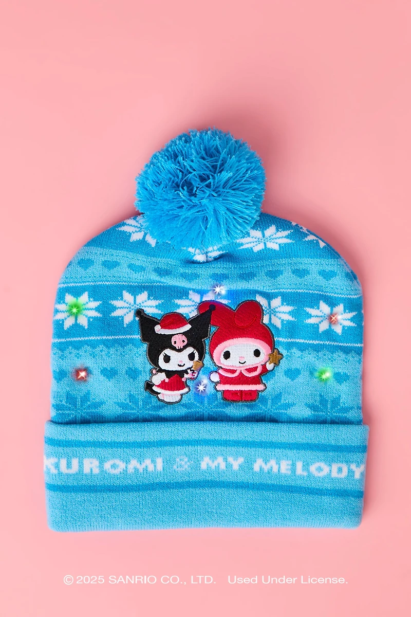 My Melody™ & Kuromi™ Christmas Light-Up Beanie