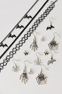 Halloween Necklace & Earring Set (9 Pack)