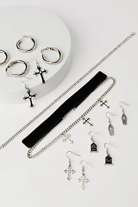 Ensemble avec collier et boucles d'oreilles d'Halloween (Paquet de 9)