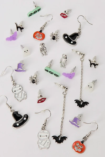 Boucles d'oreilles d'Halloween (12 paires