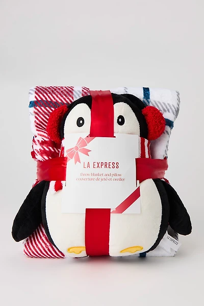 Christmas Throw Blanket & Pillow Gift Set