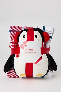 Christmas Throw Blanket & Pillow Gift Set