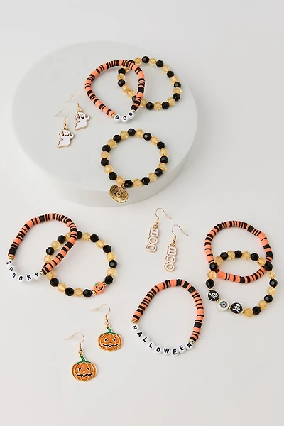 Halloween Bracelet & Earring Set (14 Pcs)