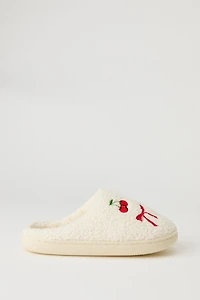 Pantoufles Fruits en Sherpa