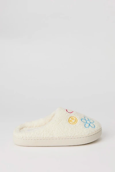 Flower Heart Sherpa Slippers