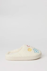 Flower Heart Sherpa Slippers