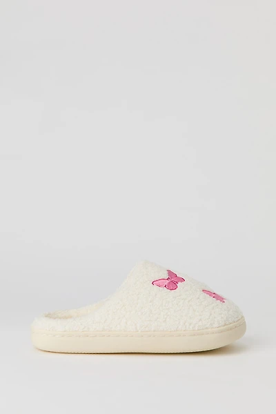 Pantoufles Papillons en Sherpa