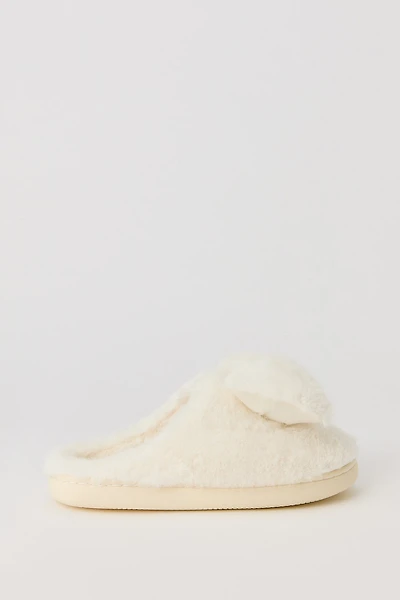 Faux Fur Bow Slippers