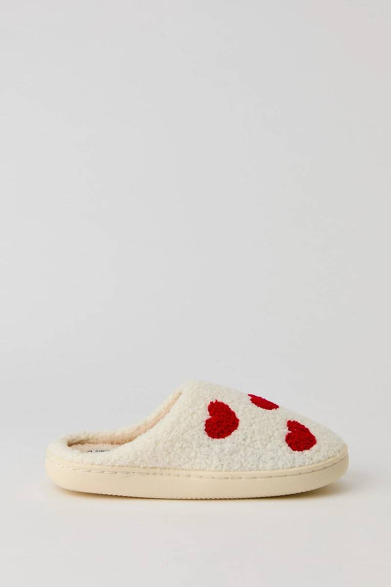 Heart Sherpa Slippers