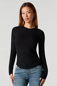 Ribbed Long Sleeve Top