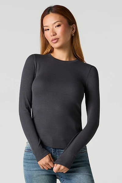 Ribbed Long Sleeve Top
