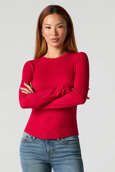 Ribbed Long Sleeve Top