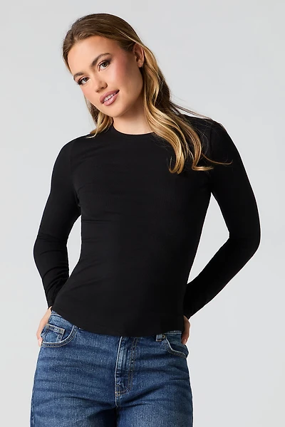 Classic Ribbed Long Sleeve Top