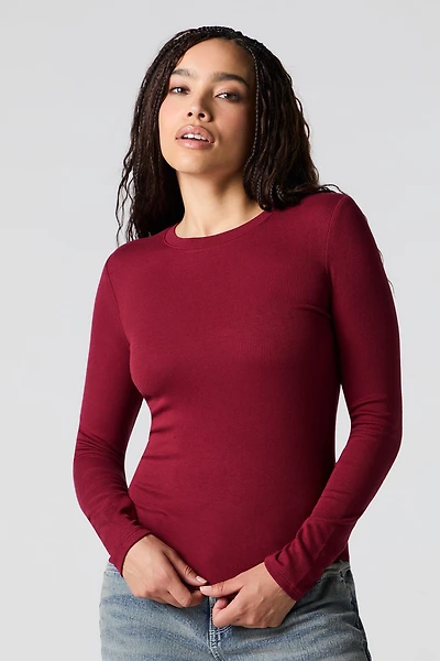 Classic Ribbed Long Sleeve Top