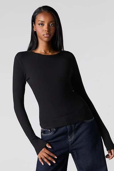 Classic Ribbed Long Sleeve Top