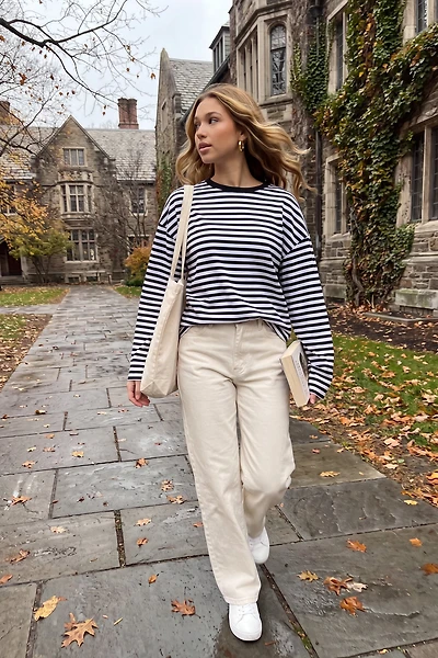 Boxy Long Sleeve Top