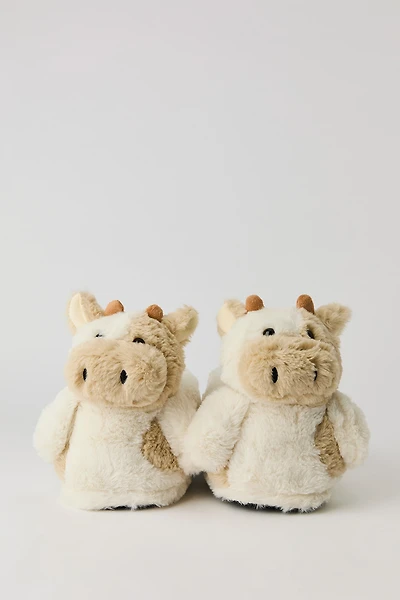 Pantoufles Vache 3D en similifourrure