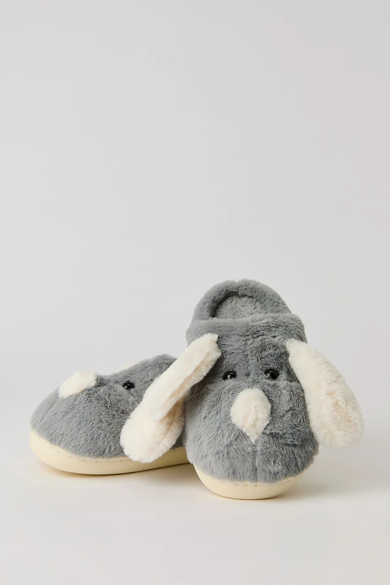 Faux Fur 3D Dog Slipper