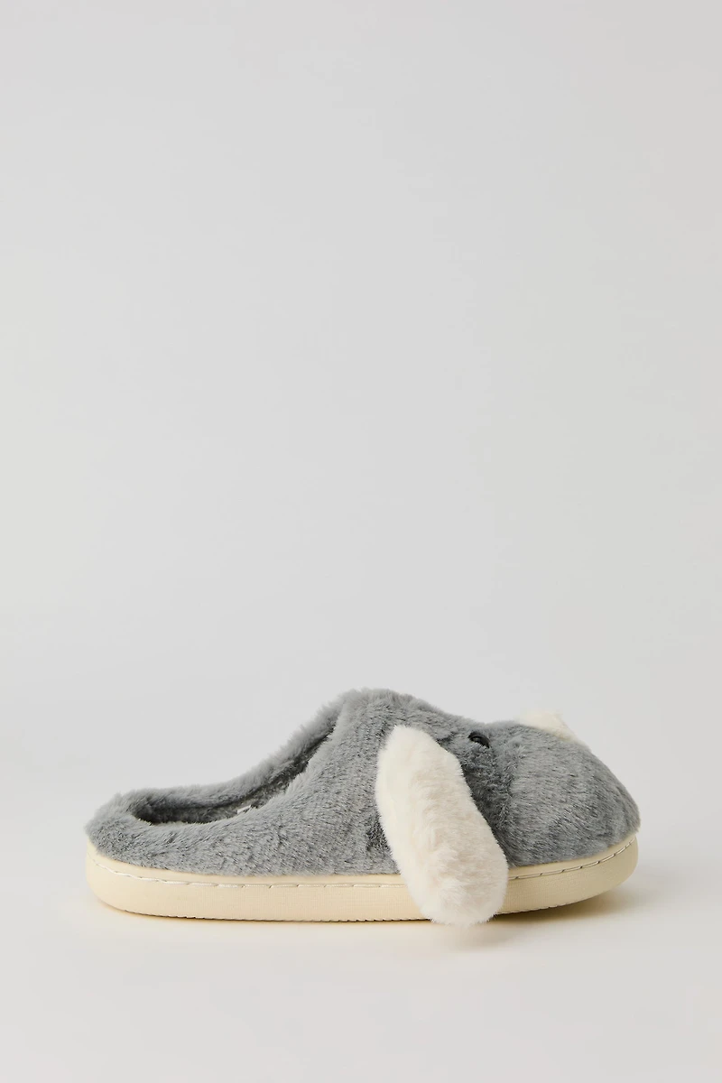 Pantoufles Chien 3 D en similifourrure