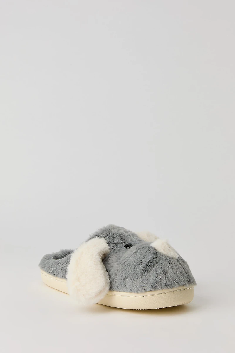 Pantoufles Chien 3 D en similifourrure