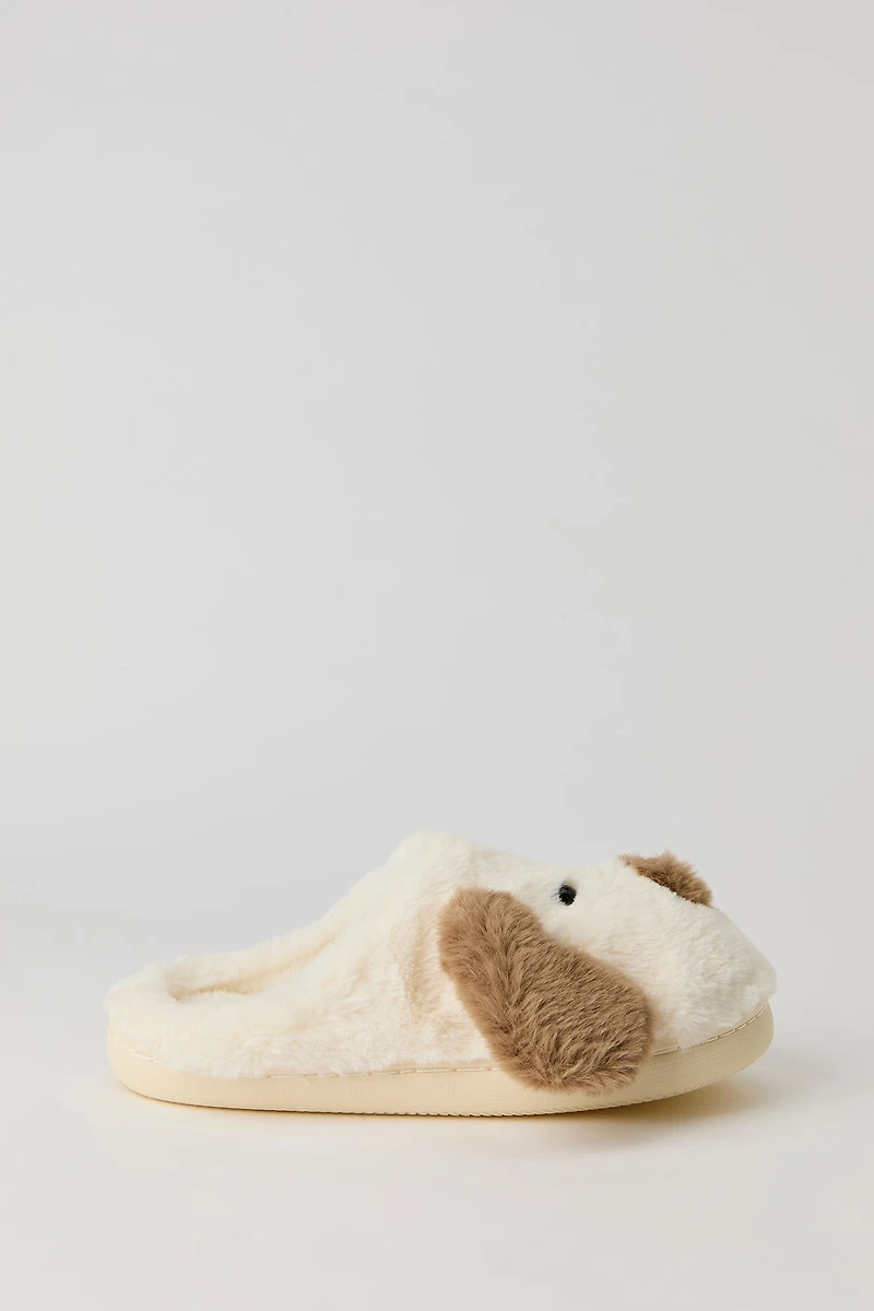 Pantoufles Chien 3 D en similifourrure