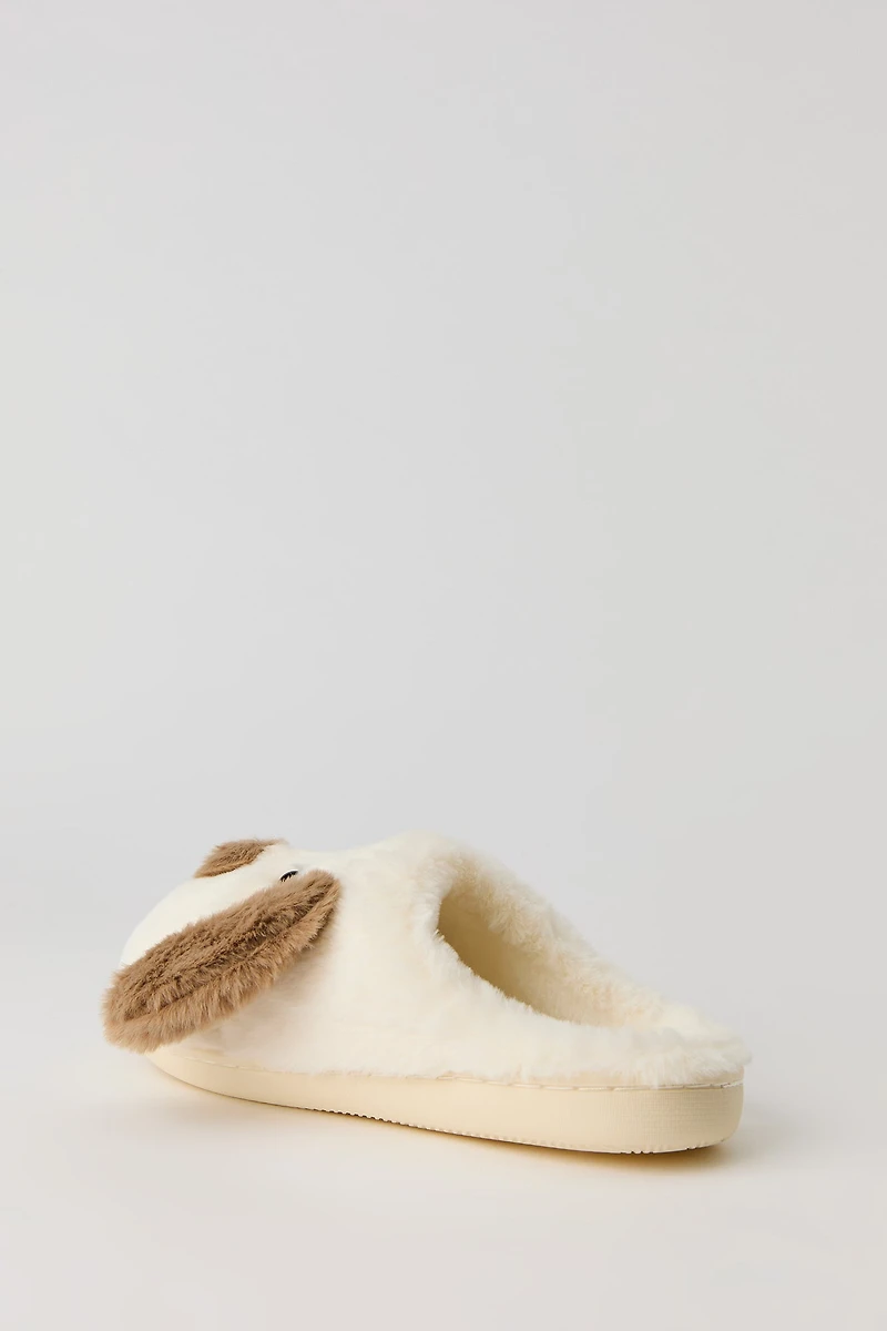 Pantoufles Chien 3 D en similifourrure