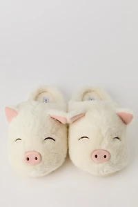 Pantoufles en peluche cochon