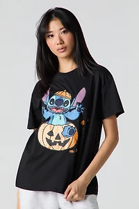 Stitch Halloween Graphic Boyfriend T-Shirt